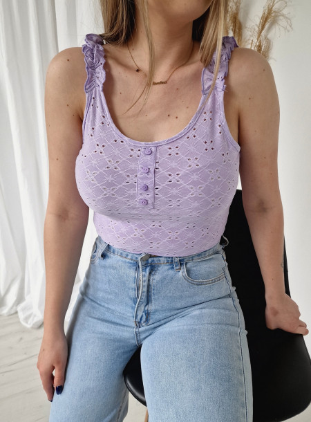 Embroidered blouse 20333 lila