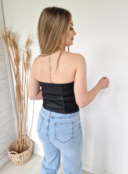 Denim corset 9119 black