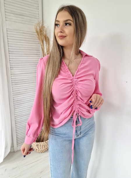 Elegant welt blouse 25008 pink