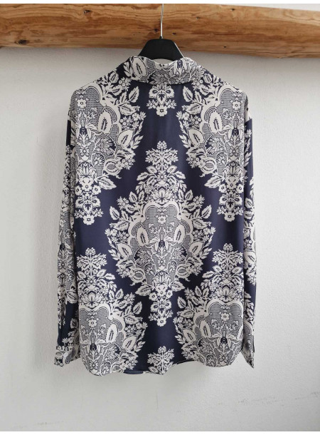 Patterned shirt H1047 white 2