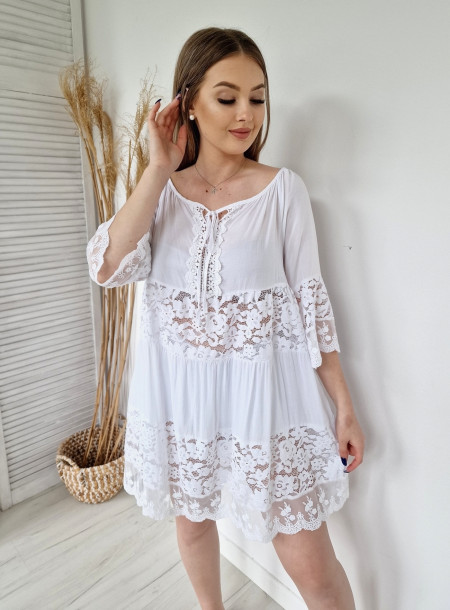 Boho tunic 8068 white