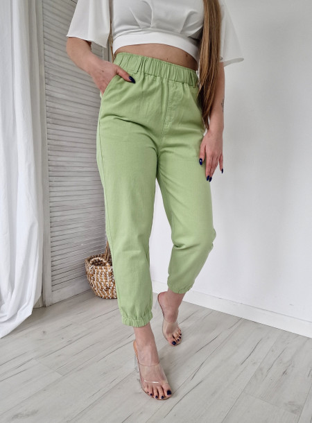 Spodnie denim 10432 zielony