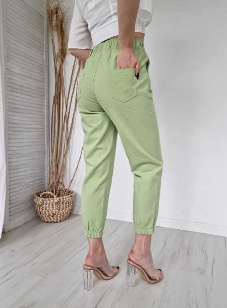 Spodnie denim 10432 zielony 2