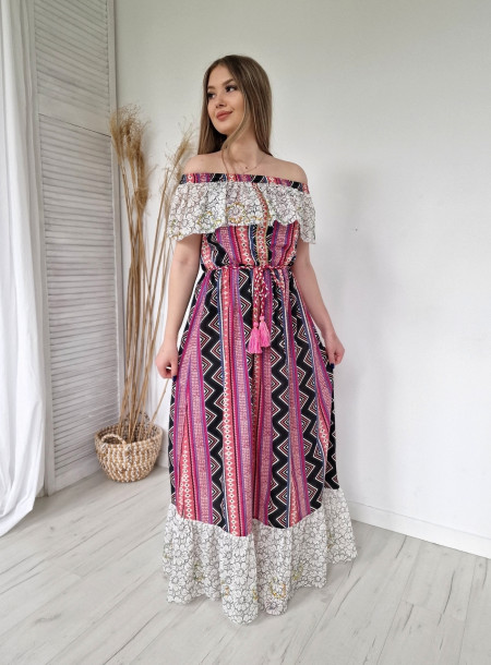 Boho dress 2880 pink 2