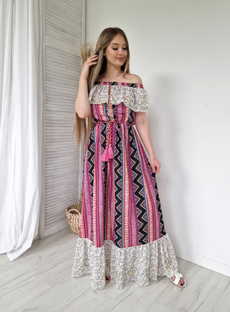 Boho dress 2880 pink