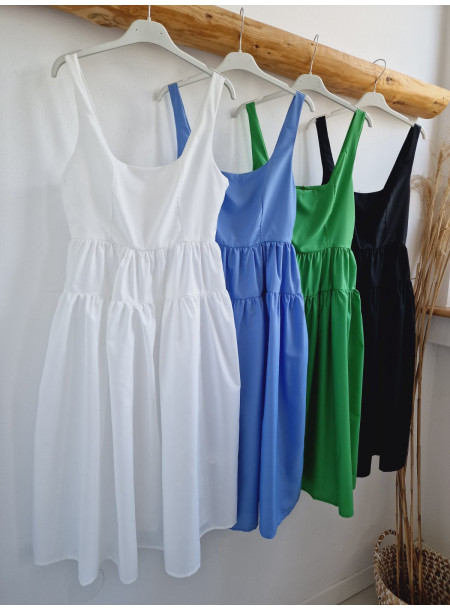 Cloquered midi dress 13113 green 2