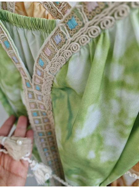 Sukienka maxi boho 13099 żółta 2