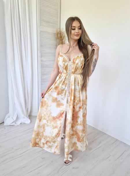 Boho maxi dress 13099 yellow