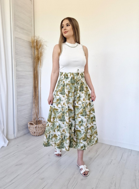 Midi skirt-pants 1253 green
