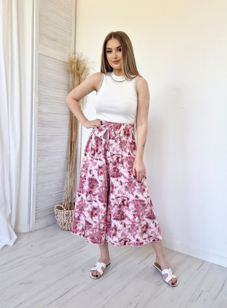 Midi skirt-pants 1253 pink