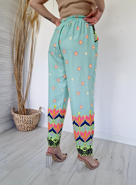 Spodnie neon 2605 zielone