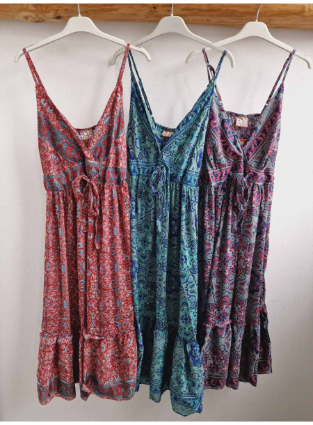 Silk midi dress 22-609I