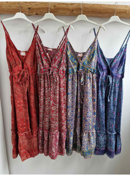Silk midi dress 22-609C 2