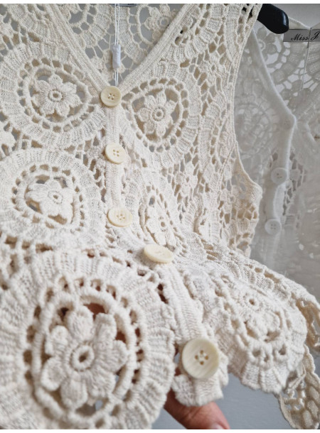 Openwork boho blouse 35758 2