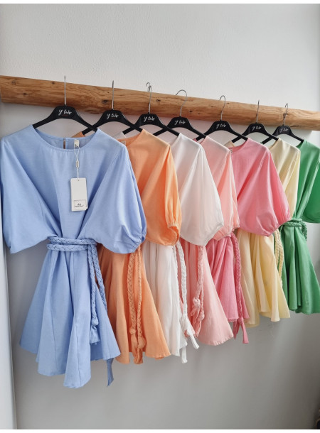 Sukienka/tunika Boho 8380 biała 2