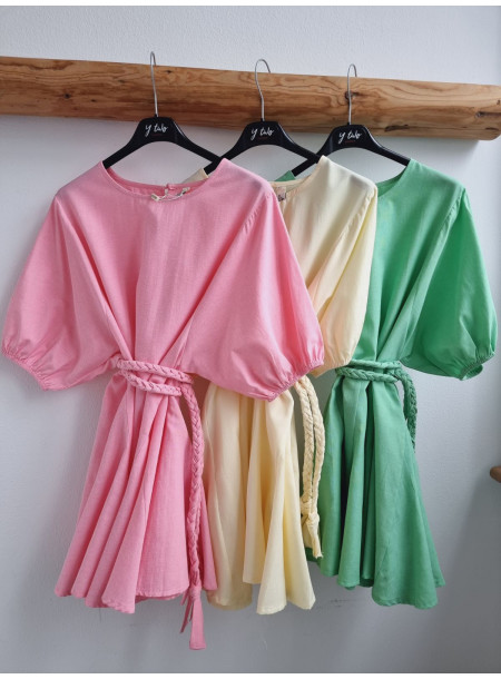 Sukienka/tunika Boho 8380 biała
