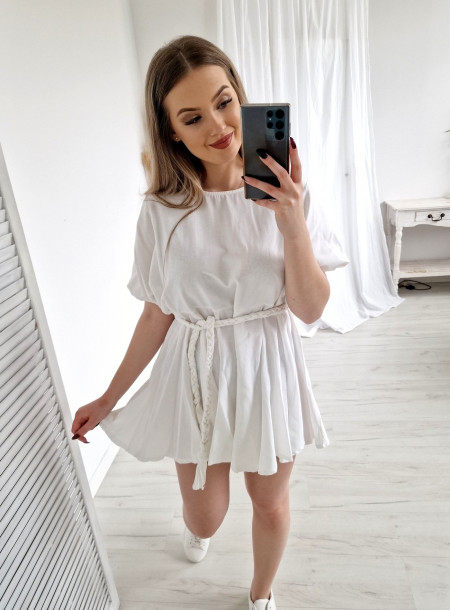 Sukienka/tunika Boho 8380 biała