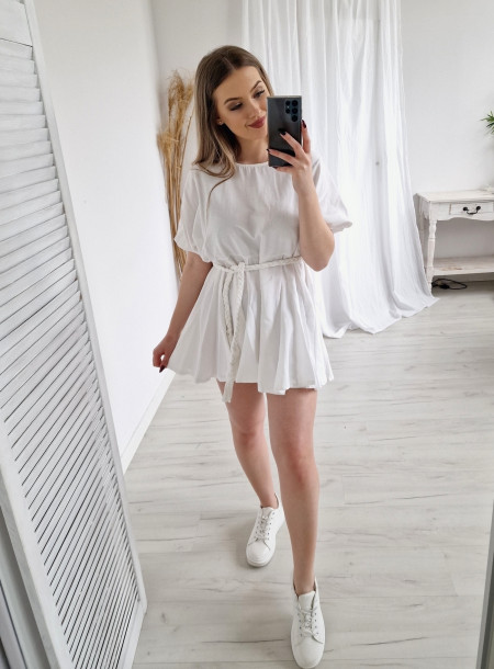 Sukienka/tunika Boho 8380 biała