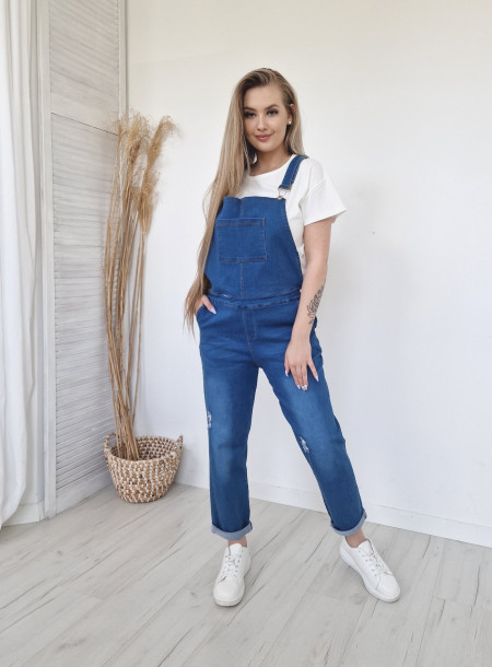 Spodnie ogrodniczki 2600 ciemny jeans