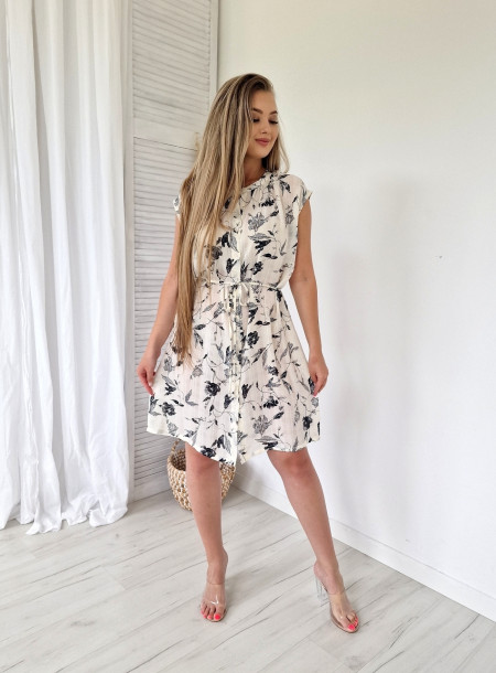 Shirt dress 113122 cream