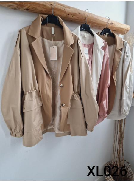 Kurtka parka XL026 różowa 2