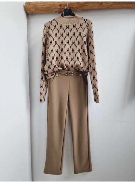 Wiskozowy sweter 80076 czarny