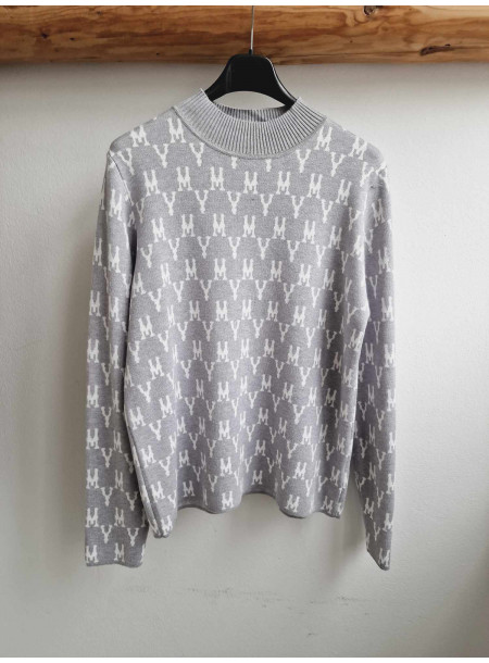 Wiskozowy sweter 80076 czarny