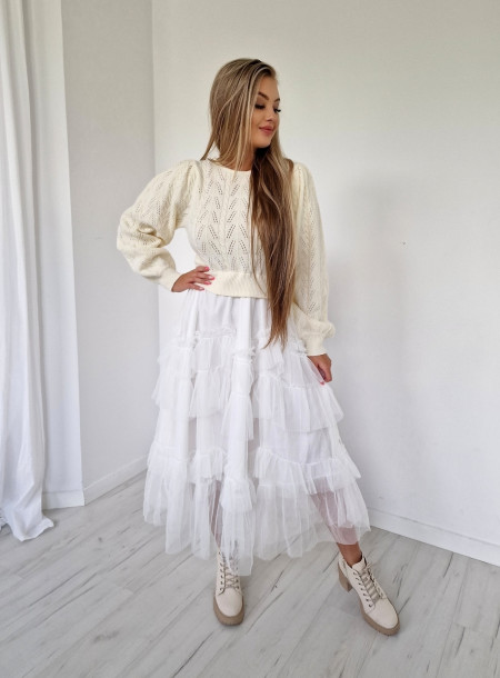 Sukienka maxi 2613 biała