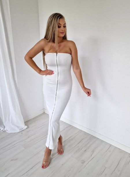 Sukienka tuba maxi 2018 biała