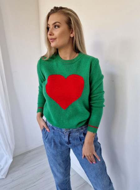 Sweter Heart 3387 zielony