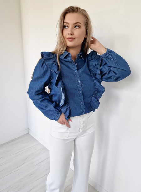 Jeansowa koszula 2977 niebieska