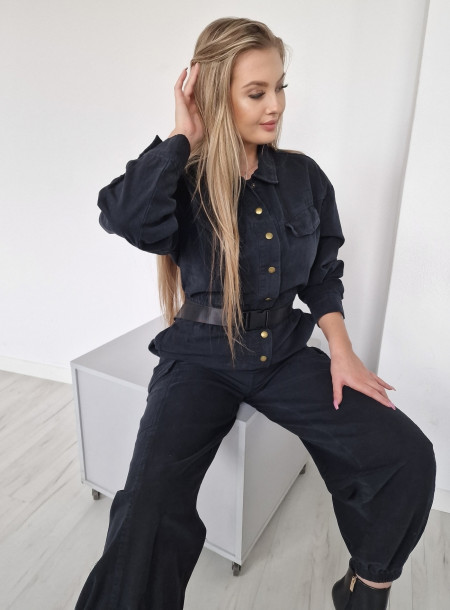 Kombinezon denim J0504 czarny