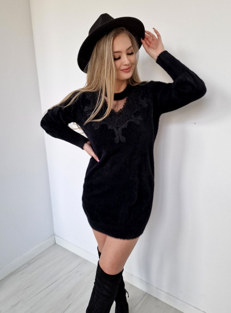 Alpakowy sweter 1355 czarny