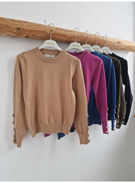Bawełniany sweter 9300 niebieski 2