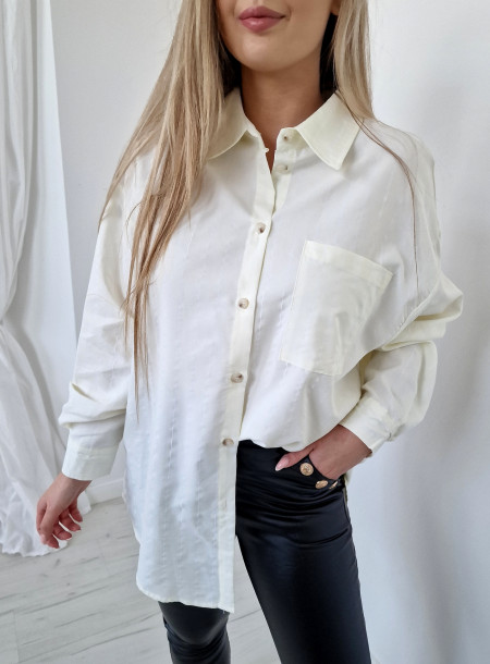 Oversize shirt 13244 cream