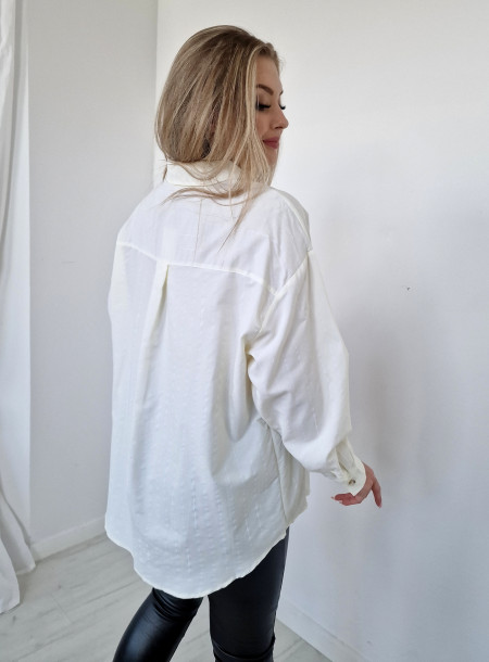 Oversize shirt 13244 cream