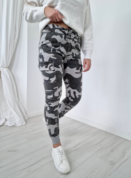 Bojówki moro 8187 szare