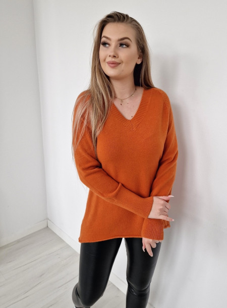 Sweter classic 20709 pomarańczowy