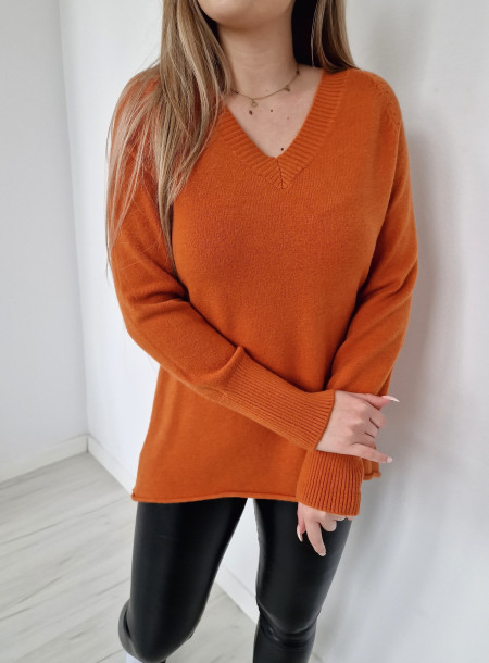 Sweter classic 20709 pomarańczowy