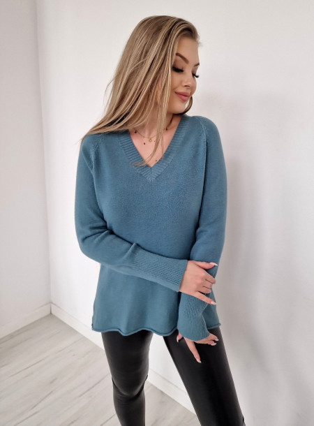 Sweter classic 20709 niebieski