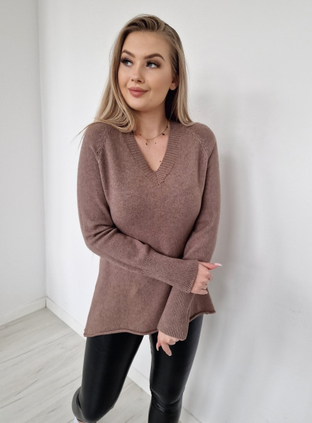 Sweter classic 20709 beżowy