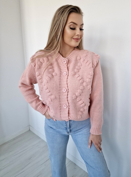 Sweter wiskoza E08-6 różowy