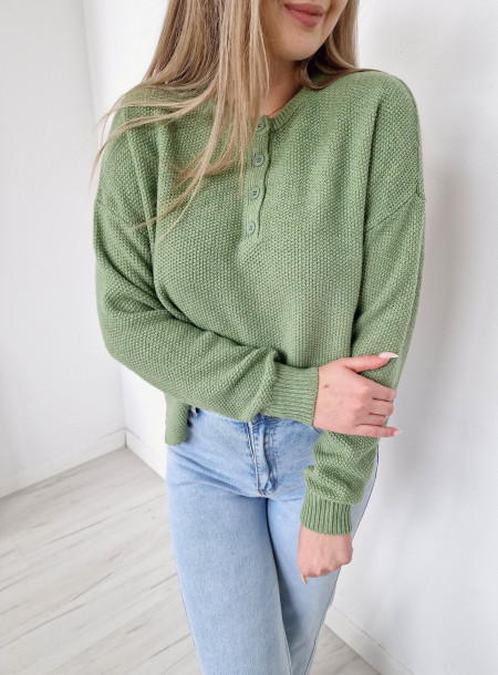 Sweter oversize 3115 zielony