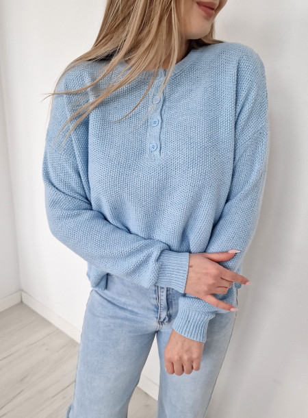 Sweter oversize 3115 niebieski
