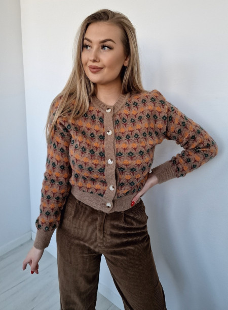 Wiskozowy sweter 3378 beżowy