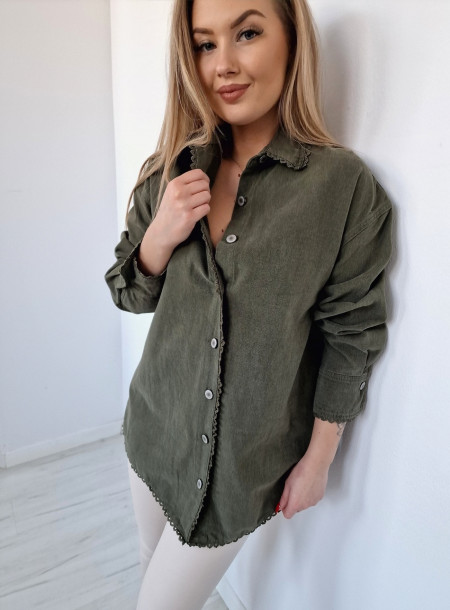 Koszula jeans J0548 khaki