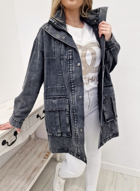 Parka jeans J0465 czarna