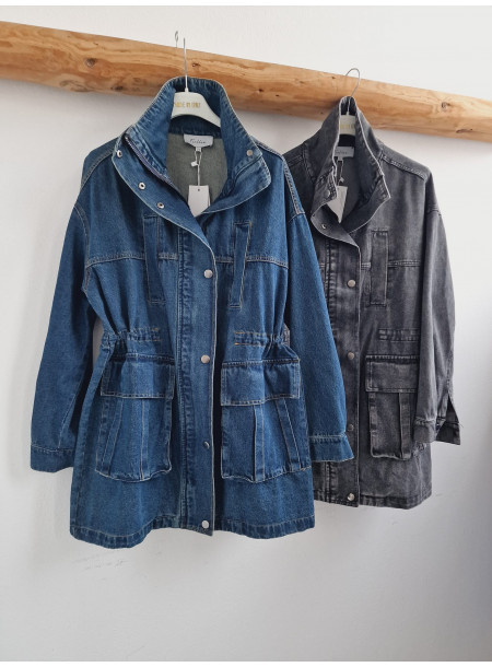 Parka jeans J0465 niebieska 2