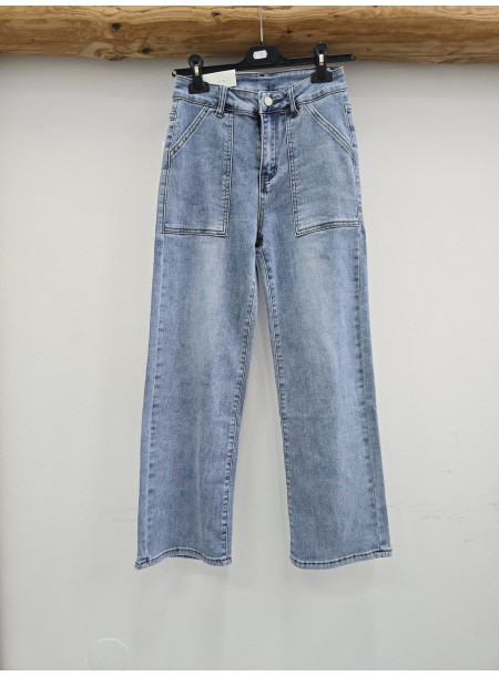 Spodnie jeans 8502 niebieskie