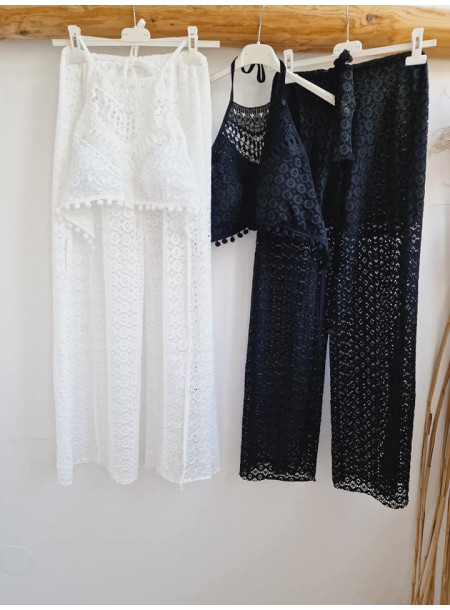 Koronkowy komplet 936 biały